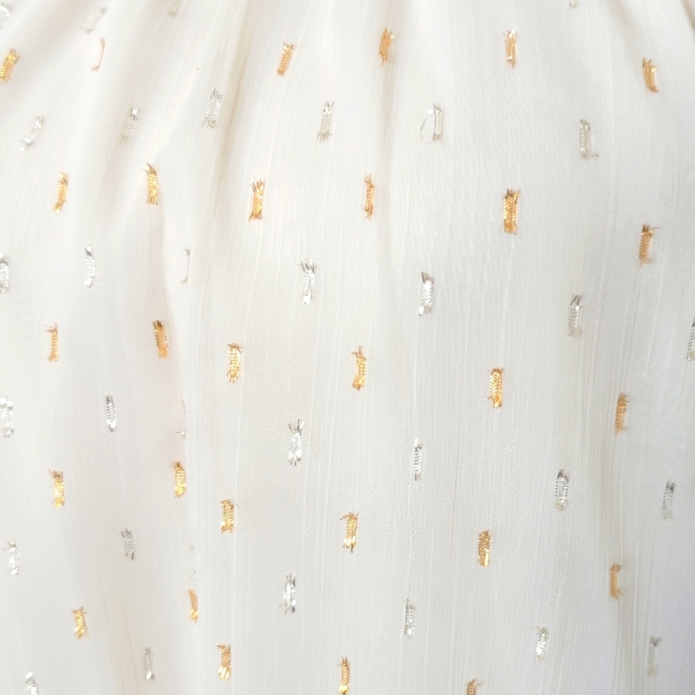 ModCloth Illuminated Elegance Chiffon Maxi Dress in Ivory - Picture 9 of 12